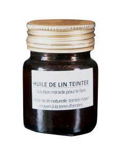 Huile de lin teinté