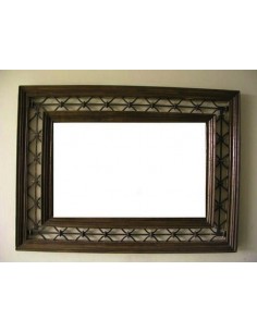 Miroir avec cadre en bois...