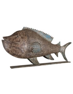 Grand poisson en fer recyclé "Arnav"