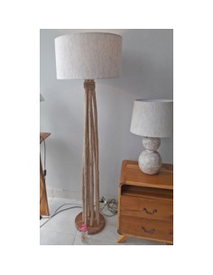 Lampadaire avec pied en teck