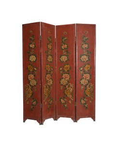 Paravant chinois ronde sculpté