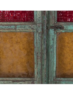 Fenêtre ancienne du Rajasthan vitrée 2