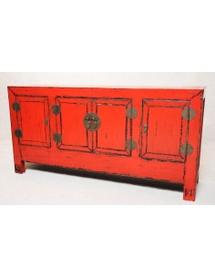 Meuble TV "Ji Zhong" - Rouge