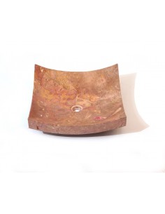 Vasque carré en marbre rose... 2
