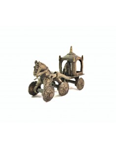 Cheval avec char en bronze 2