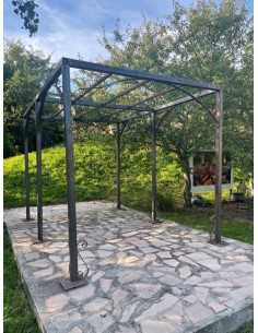 Pergola Carre en fer forgé