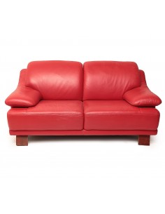 Canapé cuir rouge - vintage 2