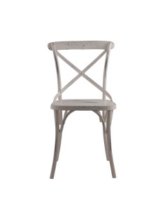 Chaise en métal "Béra" - Blanc 2