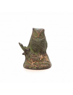 Hibou sur branche en bronze
