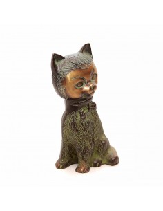 Statuette grand chat en bronze 2