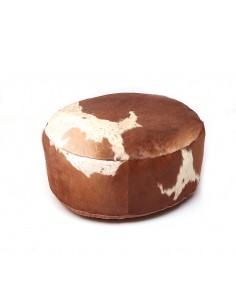 Pouf en cuir