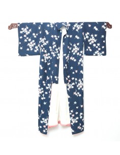 kimono recyclé - BLEU