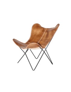 Chaise en cuir "PAPILLON"