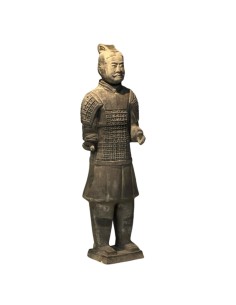 Statue en terre cuite d'un...