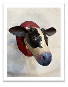 Crochet mural tête VACHE du...